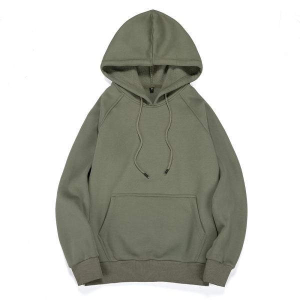 Men's Plus-size Hooded Sweatshirt Winter Streetman Loose White Fleece with Custom Print