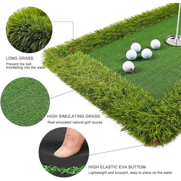 Kids and Adults Water Play Game Sets with Logo Laser Printing Floating Golf Green