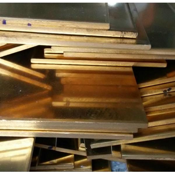 Copper Zinc Alloy Extrusion Square Flat Bars Custom Metal Extruded Profiles