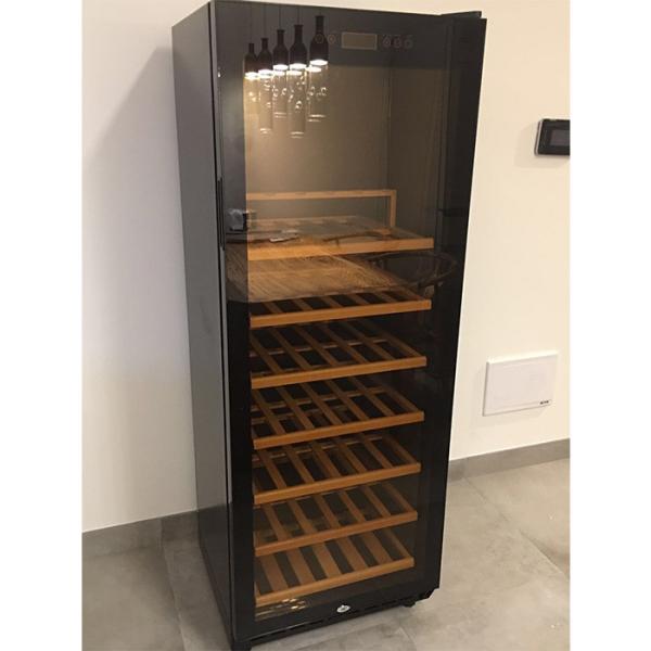 glass door 135w 110 bottles Freestanding Wine Fridge