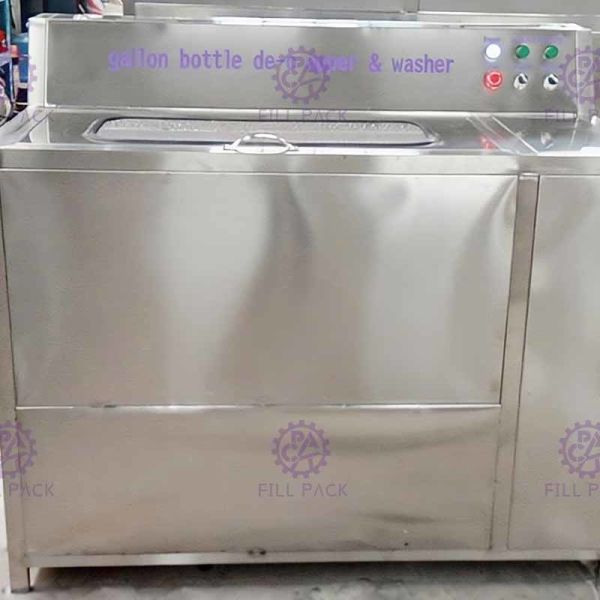 5 Gallon Barrel Semi Auto Decapper Brush Washer Machine  With Double Station