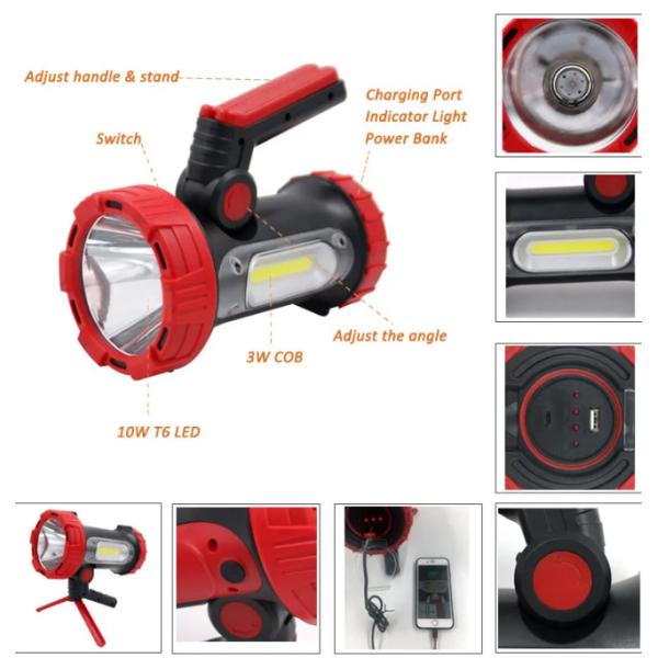 Handhold света работы Headlamp звероловства ночи СИД 10W на на открытом воздухе рыбная ловля 10000 часов