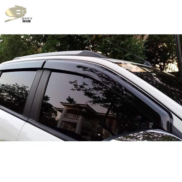 Black Car Window Deflectors , 3m Tape Smoke Rain Guard For Mazda Bt-50