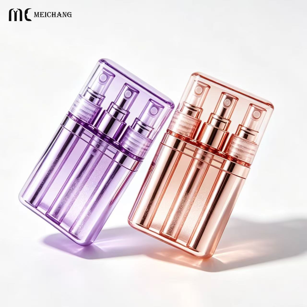 3-in-1 3ml Refillable Travel Spray Bottle for Portable Cosmetic Packaging (MC-450)