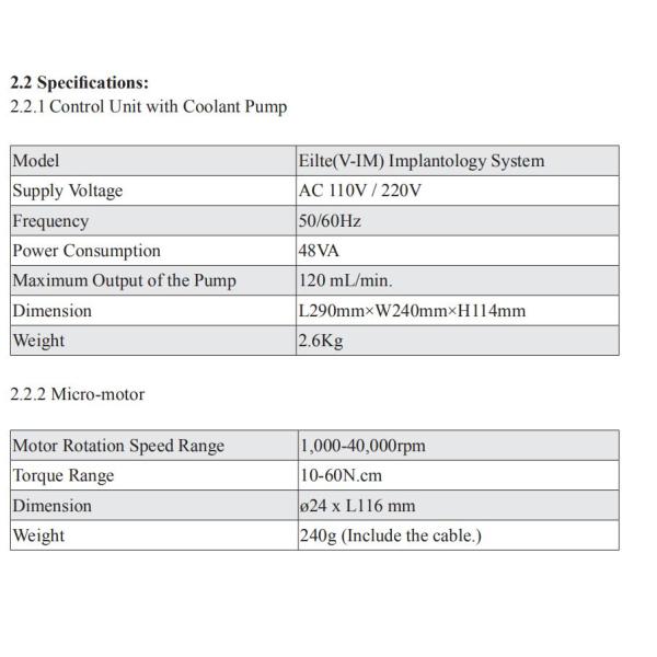 Motor de la cirugía del implante dental de la exhibición 100ml/Min 210W del LCD
