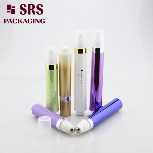 AY-15ML Eye Cream Roll On Bottle With Airless Pump Green Label