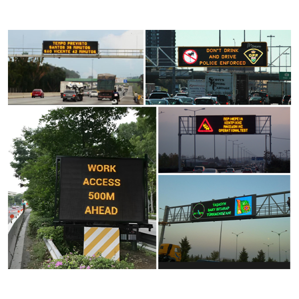 City Roadside Variable Message Sign with 250-300m Viewing Distance >120Hz Refresh Rate and 100,000 Hours Life Span VMS LED Display