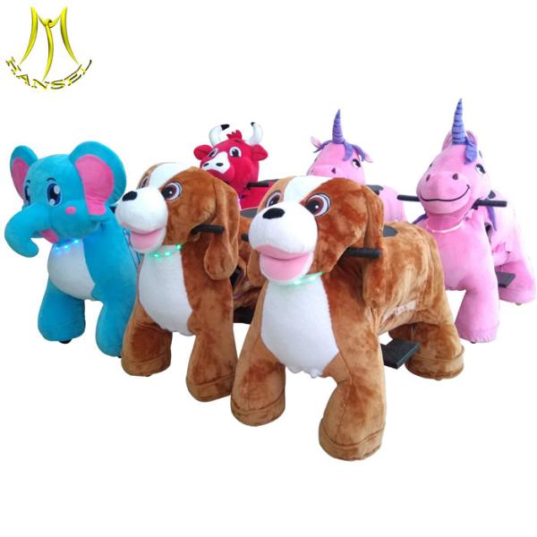 Hansel chilldren pedal car motorized animal walking plush ride for sale