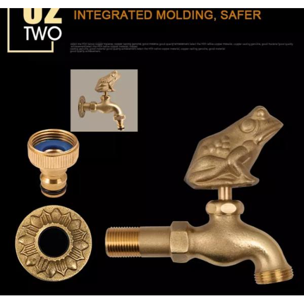 Animal Shaped Handle Antique Brass Outdoor Water Tap And Sprayer