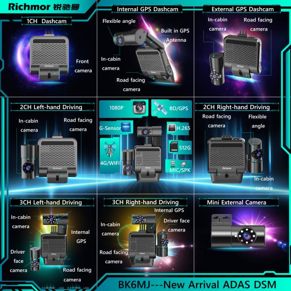 ДВР для грузовиков, автобусов и такси с 4G Wi-Fi GPS ADAS DMS и 1CH Alarm Output на Linux OS