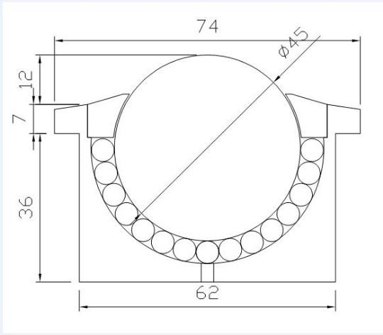 Ball Transfer Unit Heavy Duty Push Fit Ball Wheel SP-45