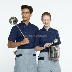 Factory Supply OEM Water-proof Anti-oil Unisex Restaurant Uniforms Chef Jacket