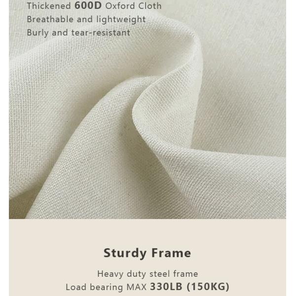 Silla de campamento de metal luna 150KG Capacidad 600D Tejido de Oxford