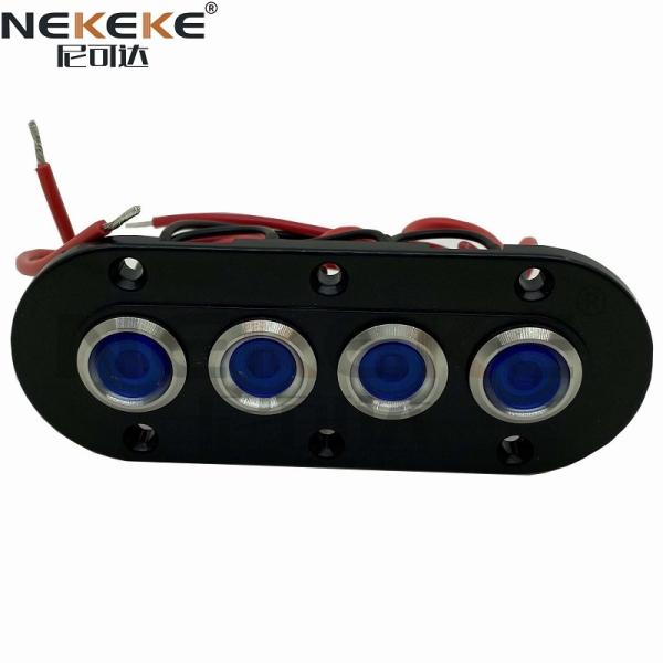 IP65 Waterproof Marine Rocker Switch Panel , Boat Switch Panel With USB Charger
