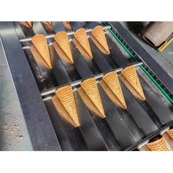 Polish Mirror Polished Icecream Waffle Cup Maker for 4800 KG Wafer Cone Manufacturing