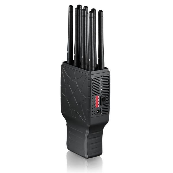 5.5W High Frequency Jammer 8 Antenna , Portable Cell Phone Jammer With Nylon Case Lojack