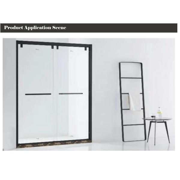 Collision Avoidance Design Aluminum Bathroom Doors Frosted Glass ISO9001