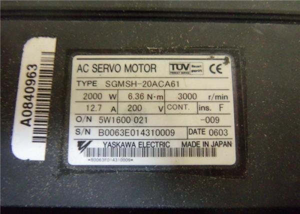 MOTOR do BOCADO SGMSH-20ACA61 3000 RPMSERVO da série 17 de YASKAWA SGMGH NOVO na CAIXA