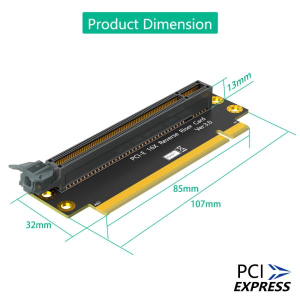 Reverse PCI-E 16X 3.0 express PCI-E 90 Degree Male To Female Riser Card