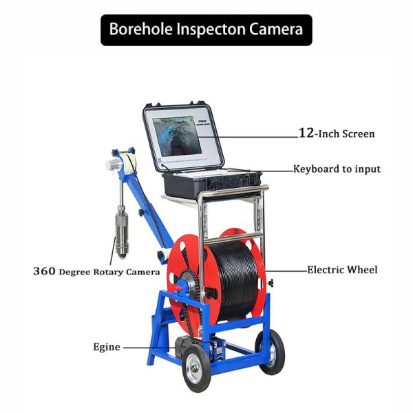 360 Rotary Waterproof Borewell Underwater Camera For Downhole Testing