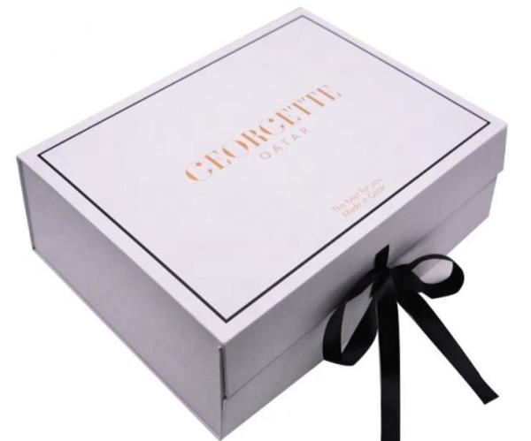 Youfu Gift Storage Box With Lid , 1800gsm 22cm Width Custom Cardboard Packaging Boxes