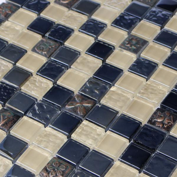 300x300mm scrabble tile wall art,ceramic mosaic tile, blue mix color