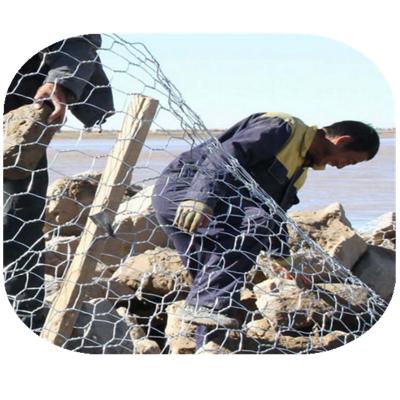 A pedra prende o Pvc sextavado revestiu a caixa  2x1x0.5 de Gabion