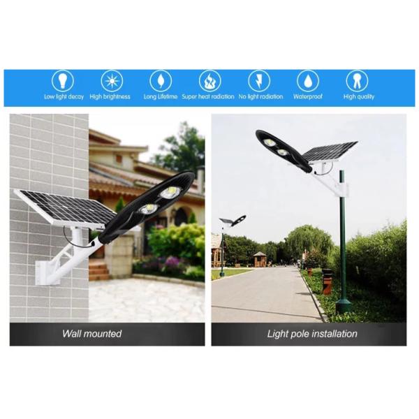 Solar Power High Lumen 30W 60W 100W 150W Cob Street Light With Solar Panel Aluminum die-casting housring