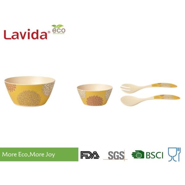 Popular Latest Design Bamboo Fiber Dinnerware Heat Resistance For BBQ Camping