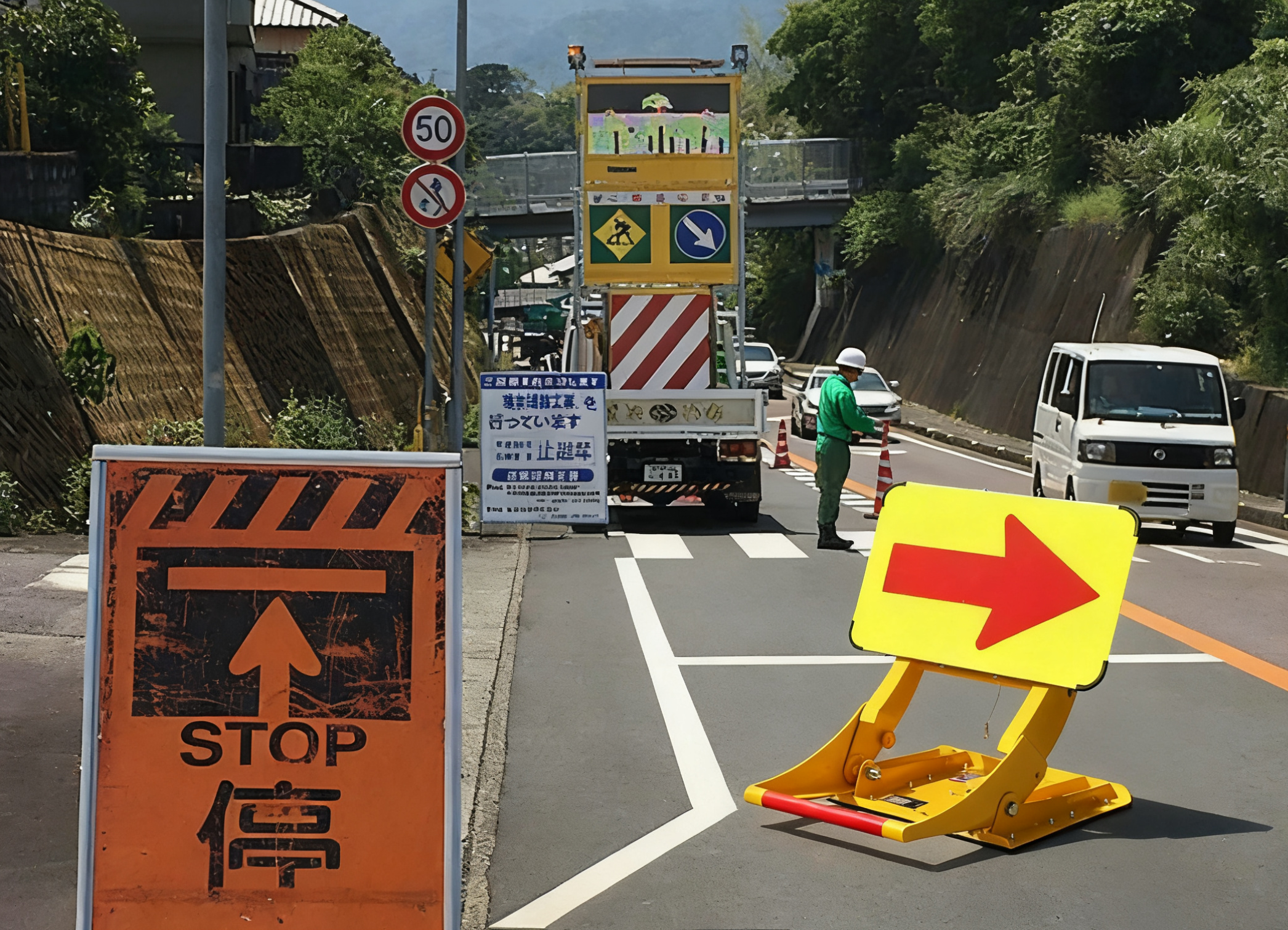 13.4kg Ultra-Lightweight Foldable Vehicle Security Barrier with Friction Stop Mechanism for Low-Speed Traffic Control