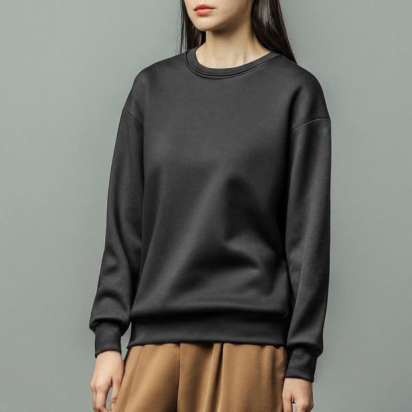 Pullover Crewneck Women'S Hoodies Sweatshirts Black White Regular Sleeve 400g