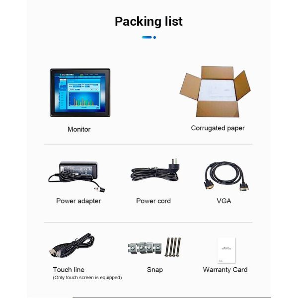 7 Inch Industrial Touch Display with Wide Temperature Range and Multi-Touch Embedded Monitor