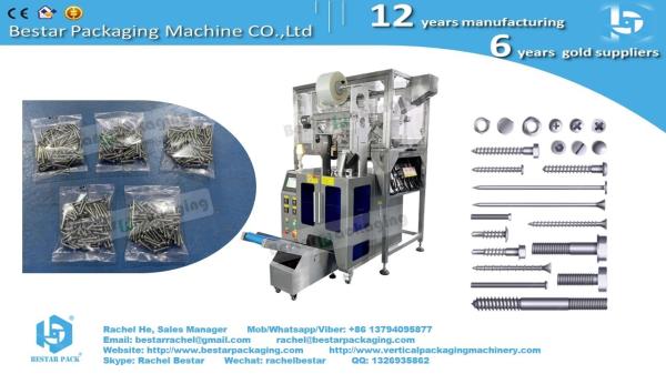 Bolts counting packaging machine with automatic replenishment elevator