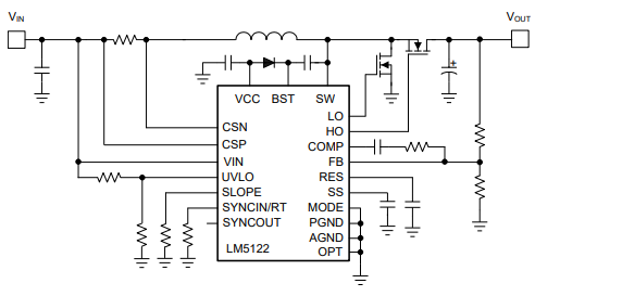 Выход Ic LM5122MHX/NOPB 1 регулятора напряжения тока Texas Instruments переключая
