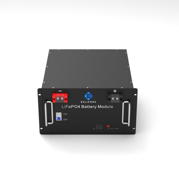 EXLIPORC Split Server Rack Mount LiFePO4 Lithium Battery Pack 48V/51.2V 150Ah with 4000 Cycles for Solar Energy Storage System