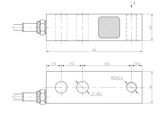 Shear Beam Load Cell WL-124 ≤0.05% Error 50-300kg