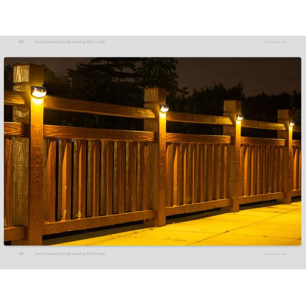 Outdoor Courtyard Waterproof Lighting Led Light Control Solar Wall Light for Garden