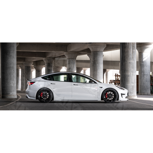 TESLA MODEL 3 Sedan September 2023 ATS Type Dry Carbon Fiber Side Skirts Body Kits for Stylish Exterior Modification