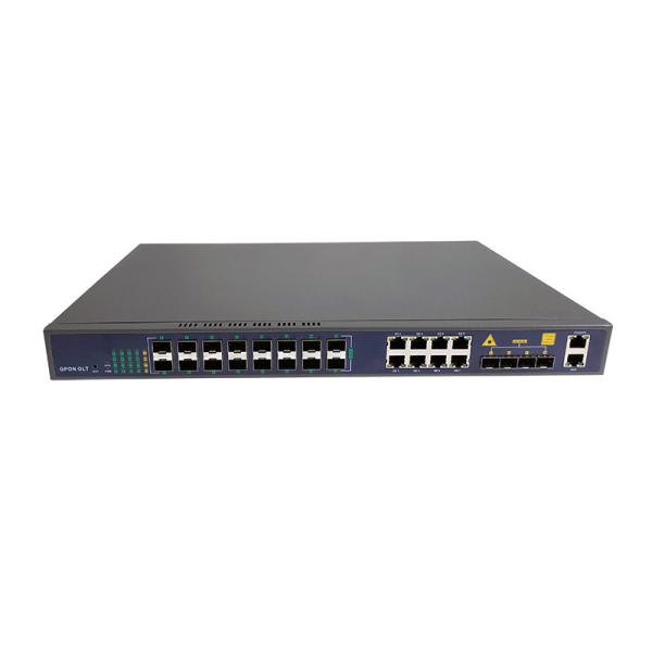 Cassette 16 Port GPON OLT Compatible With HUAWEI ZTE ONU 8GE SFP 10GE SFP+