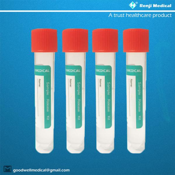 Tube rouge de collection de spécimen de chapeau, CE de FDA de kit d'écouvillon