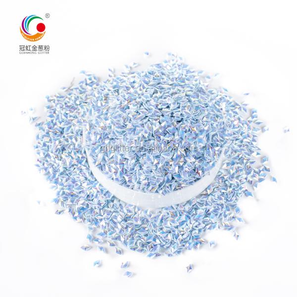 Custom Loose Reflective Glitter Powder Sequins 3D Prismatic For Lip Gloss