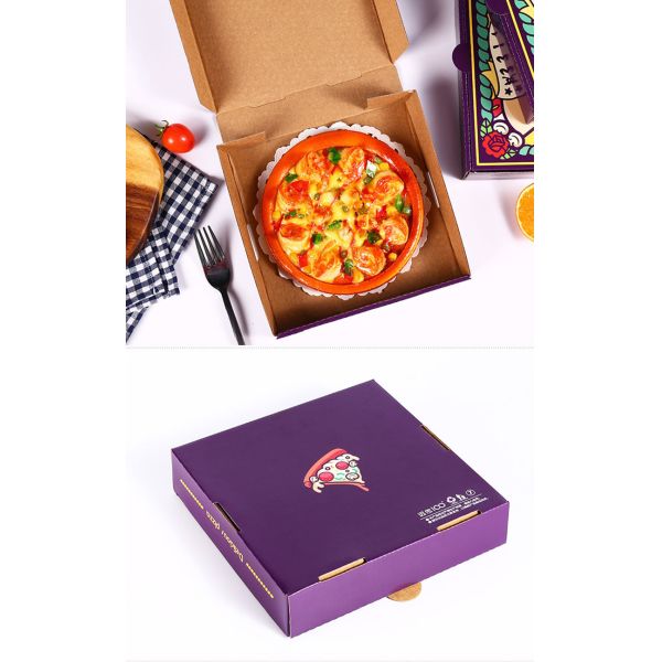 Printed Carton Corrugated Pizza Takeaway Box Container Packaging