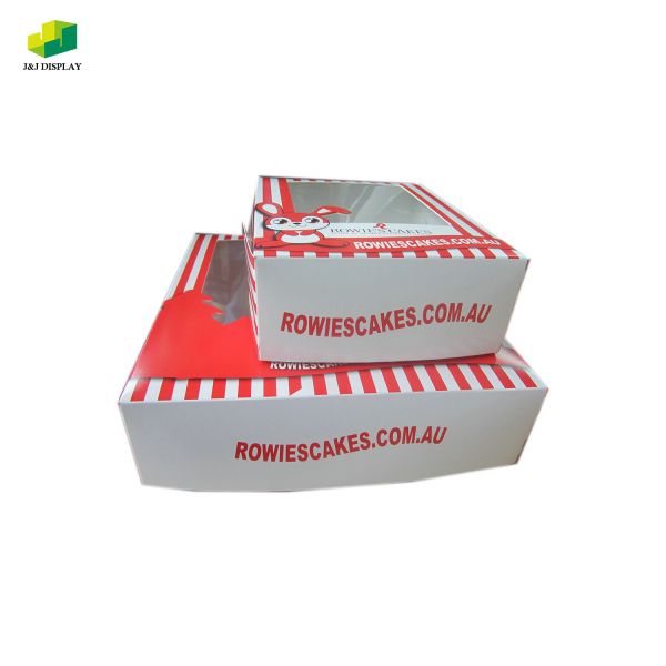 Custom 300g Single Copper Cake Packaging Box Biodegradable