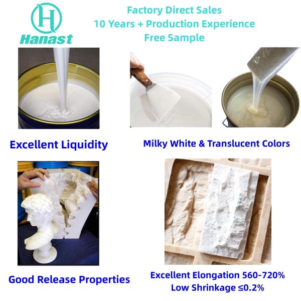 High Tear Strength Platinum Cure Silicone Rubber 40 Shore A 19 kN/m 1:1 Durable for Pad Printing Pads