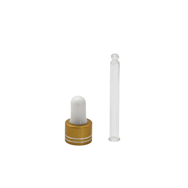 18 410 Aluminum Cosmetic Dropper With Glass Pipette