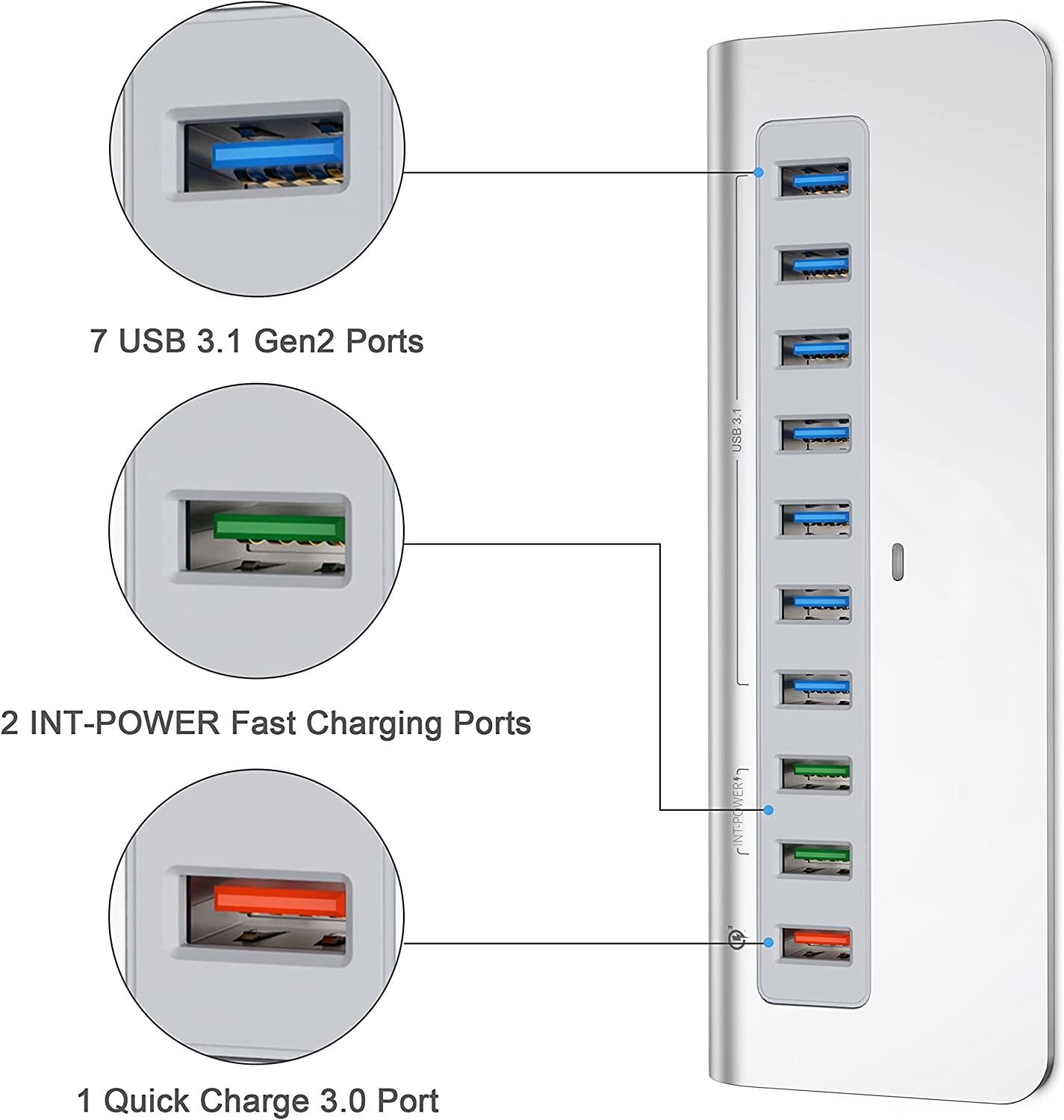 Дисплейпорт 10 Гбит/с 10 Порт USB C на USB 3.1 Адаптер Gen 2 Hub 7 USB 3.1 Порты передачи данных тип А тип C кабель