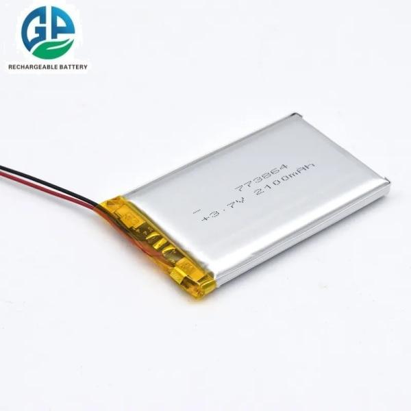 Baterias Li-Polymer de alta capacidade 3.7V 773864 3.7V Lipo Cell 2100mAh Li-Ion Polymer recarregável para dispositivo móvel