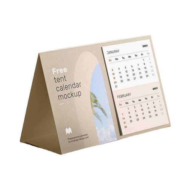Custom Logo Paper 2026 Wholesale Creative Simple Calendars Office Desktop Decoration Portable Table Calendar Custom Calendar