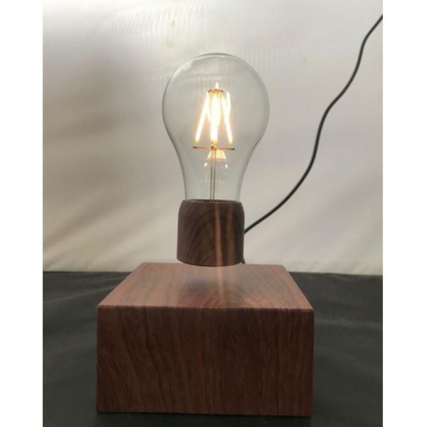 wooden base wireless recharging magnetic floating levitation lamp light bulb