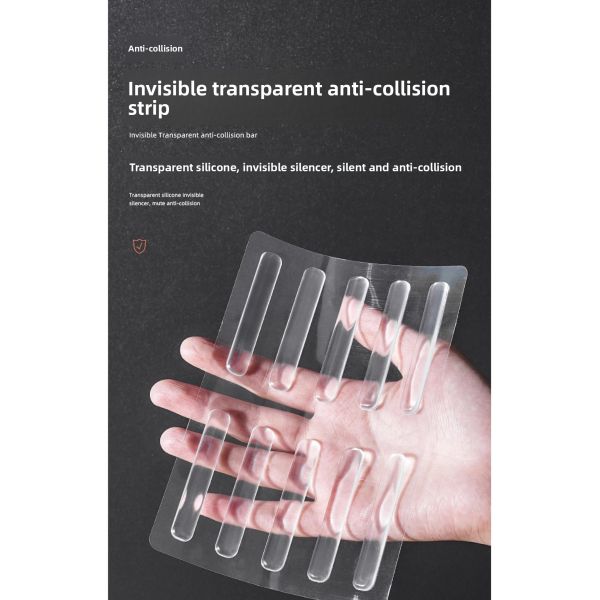 Table Cabinet Door Sticker Silent Anti-Collision Wall Sticker Household No-Trace Waterproof 2.5mm Thick Silicone Self-Adhesive